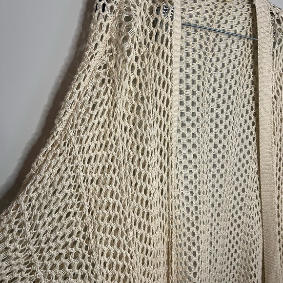 Garage Cream Knit/Crochet Cardigan- Small - Picture 2 of 3